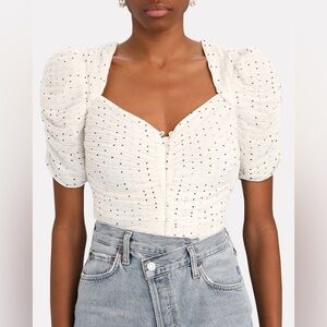 NWT FRAME gathered button front size L